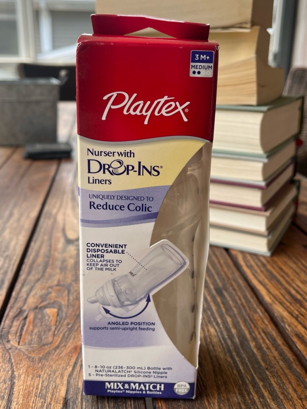 Playtex Nurser with Drop-Ins Liners - Red/White/Clear